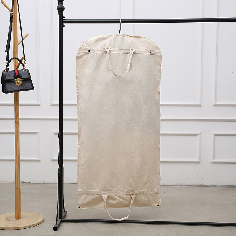 Cotton canvas suit dust white garment bag manufacturer branded hanging clothing bag washable household cotton dust bag