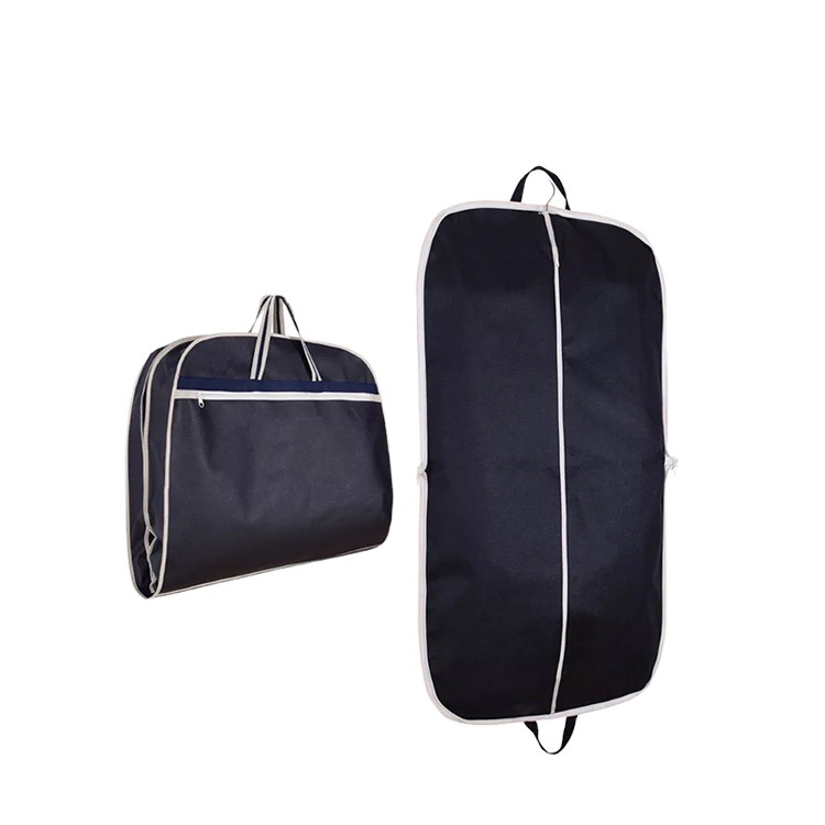 Hot sale portable clothing packaging bag branded fashion garment zipper non-woven garment bag