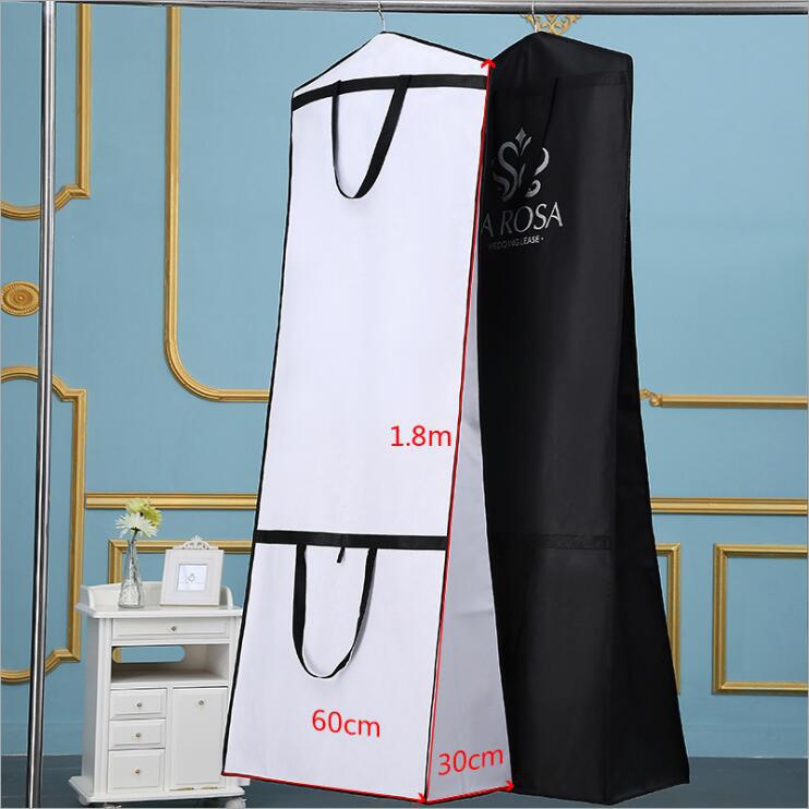 Personalised Non-woven White wedding compostable garment bag folding suit wedding dust cover wholesale