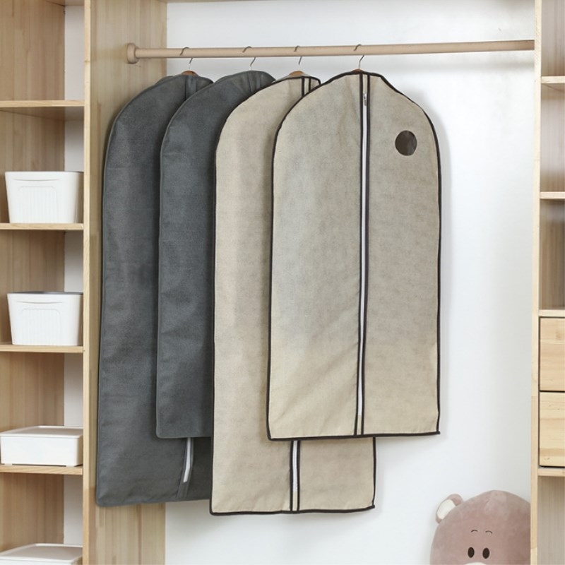 storage at home men nonwoven zippered suit cover plastic bag with zip for garment bags breathable