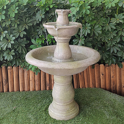 Wholesale most popular cheap 3 tier resin backyard water fountain
