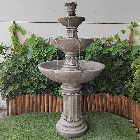 Factory direct supply nice and cheap 4 tier resin garden water feature outdoor water fountains