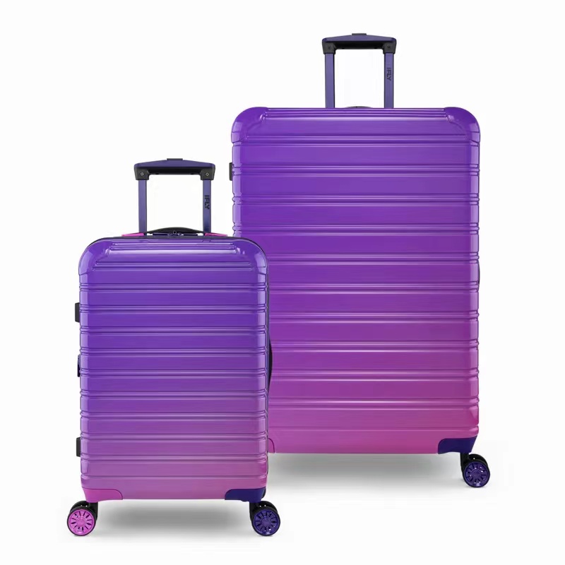 2022 Wholesale luggage beautiful Gradient Purple trolley luggage 360 ...