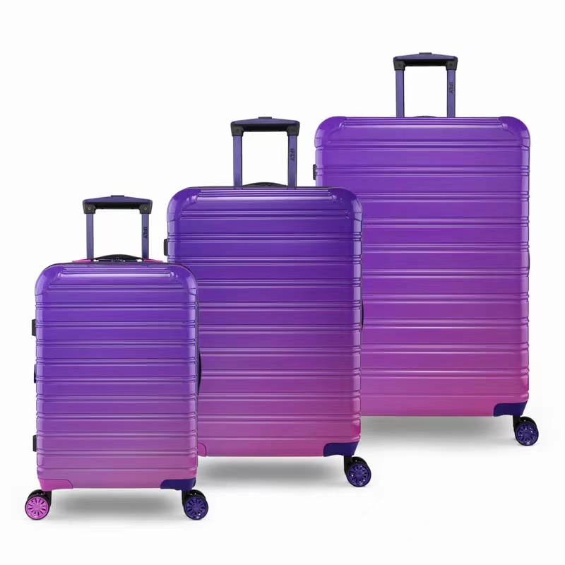 2022 Wholesale luggage beautiful Gradient Purple trolley luggage 360 universal wheels travel suitcase