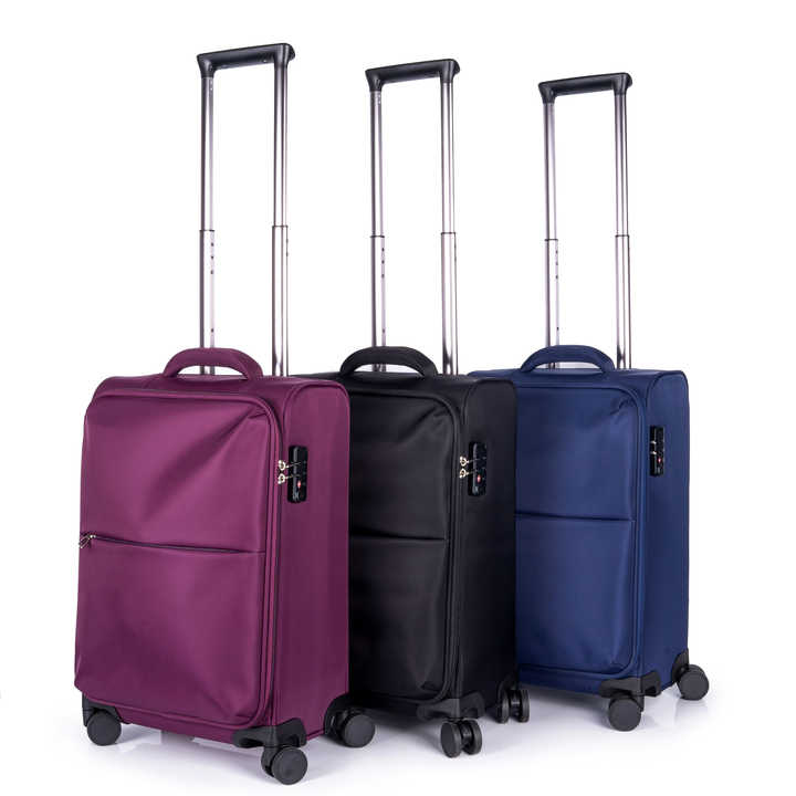Super Ultralight light luggage travel suitcase 3pc nylon suitcase luggage set