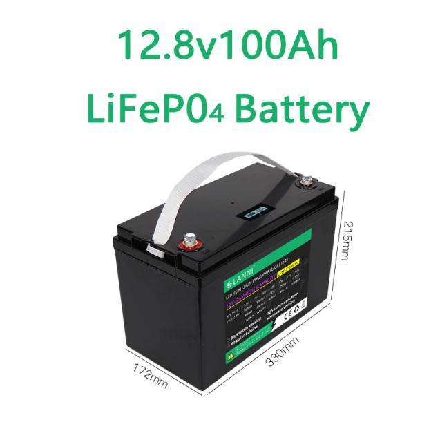LiFePO4 Battery 12.8V 100Ah 200Ah 300Ah Solar Lithium Battery