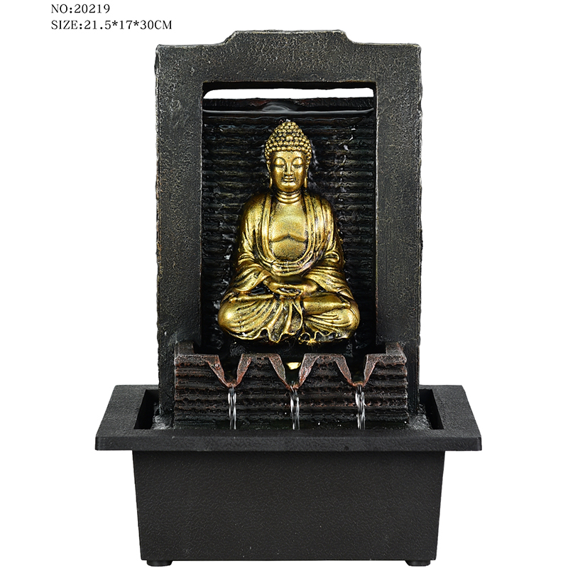 Wholesale various styles resin tabletop religious buddha water fountain for indoor decor