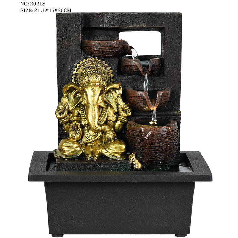 Wholesale various styles natural stone resin tabletop religious buddha water fountain for indoor decor