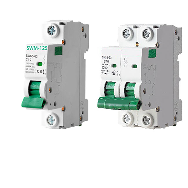 Low Price High Quality SWM-125 AC MCB 2P 100A Circuit Breaker for Solar Panels