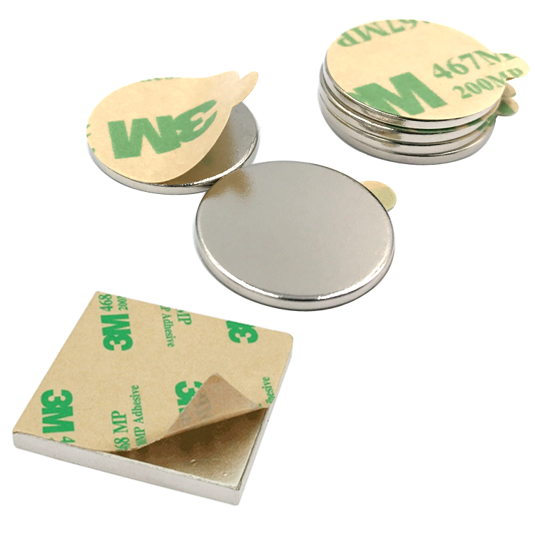 Strong magnet discs with 3M adhesive neodymium magnets
