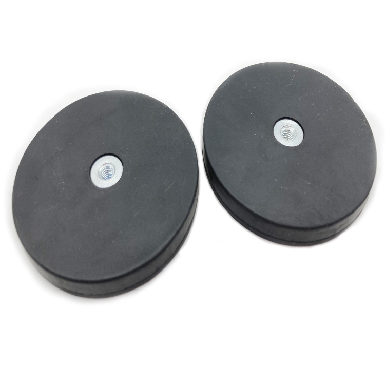D66mm Rubber coated pot magnets Strong magnets with rubber coating Pull force 22KG