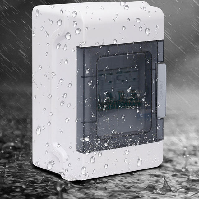 6-Way Outdoor Breaker Box IP67 Waterproof Boxes ABS Plastic Junction Boxes Circuit Breaker for Outdoor