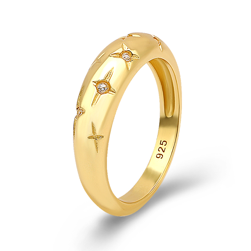 Star Dome Ring 925 sterling silver