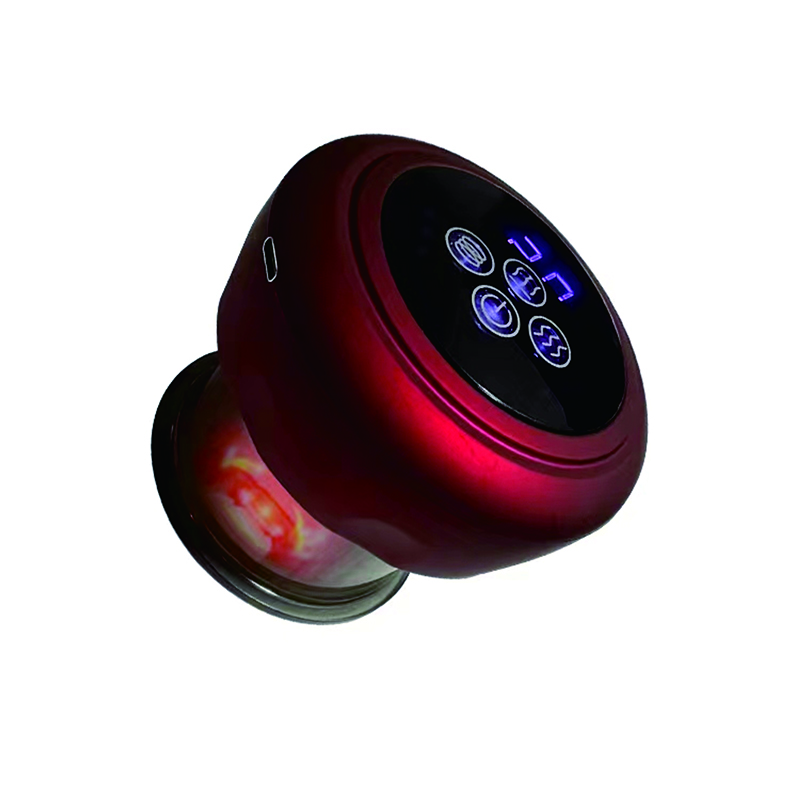 Cordless Intelligent Body Guasha Healthy Infrared Therapy Vibration Vacuum Suction Mini Cupping Massager with LCD Display Portable Chinese Medical