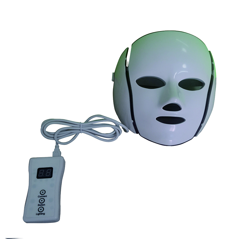 Seven Color Light Medical Therapy Lady Cosmetic Facial Mask Facial Massager with Remote Controller and Adaptor