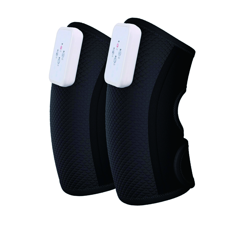 New Style Cordless Carbon Fiber Heating Vibration Washable Joint Support Double Bandage Knee Massager Sports Knee Sleeves