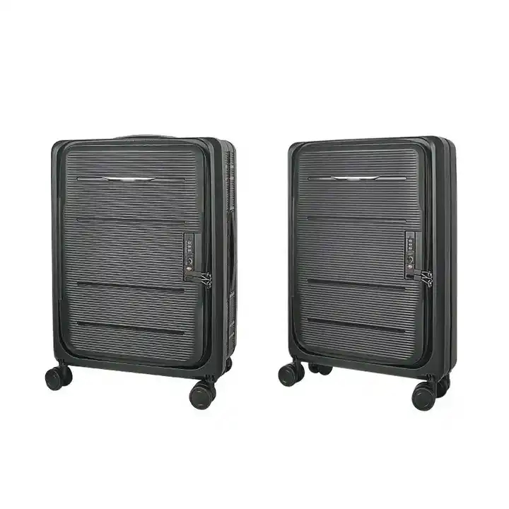 Fold Decorative Front Opening Expandable Traveling Suit Case Trolley Luggage Suitcase