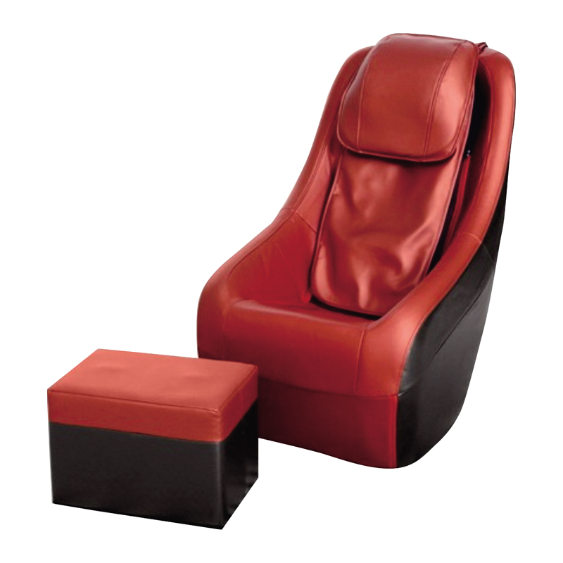 L Shape Full Back And Neck Shiatsu Adjustable Heat Infrared Therapy Vibration Mini Leisure Massage Sofa With The Ottoman