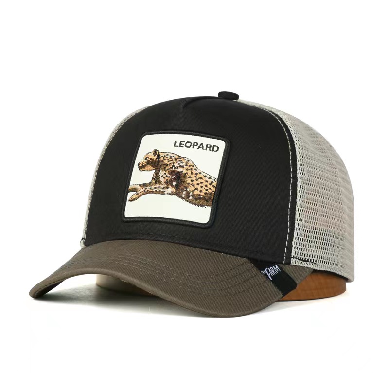 2023 Top quality animal baseball caps with embroidery patches logo accept custom logo