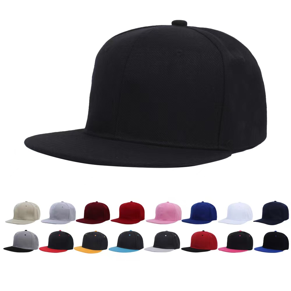 100% cotton snapback hat flat cap custom logo hip-hop street fashion hat