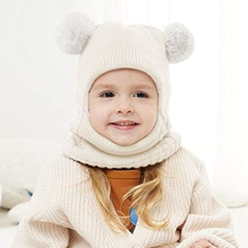 Kids winter hats bonnie hats keep warm children's winter hat woolen hat