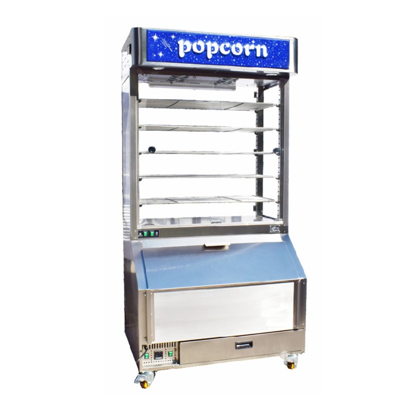 Multi-in-1 Display Showcase Concession Popcorn Warmer Staging Cabinet