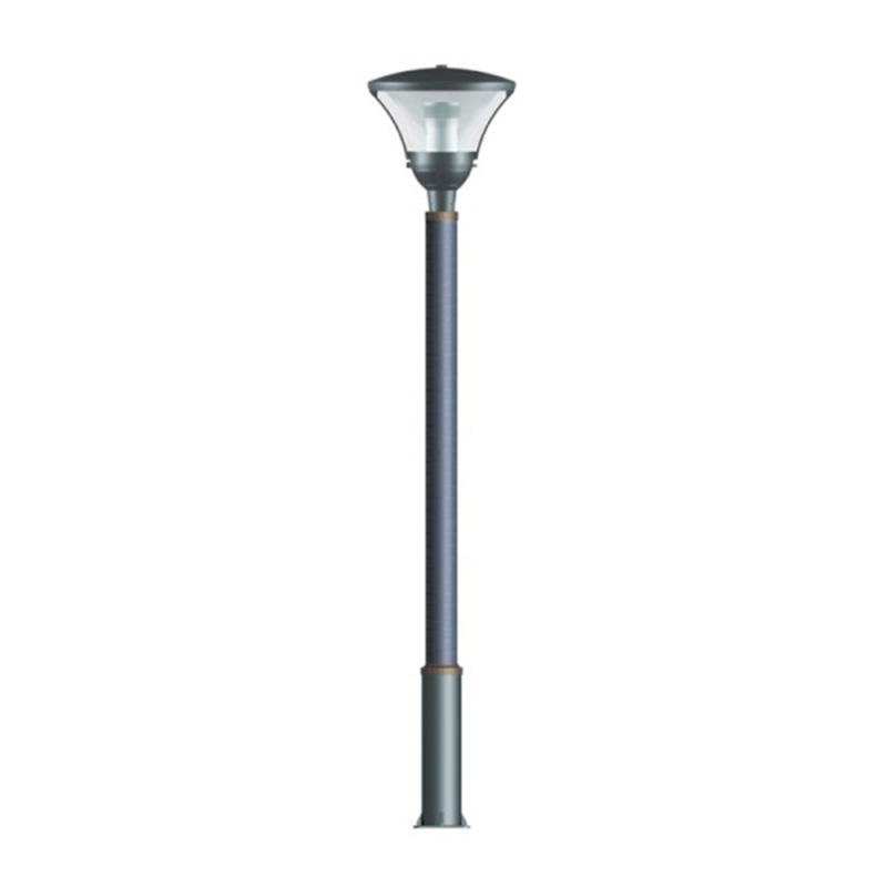 Solar Light Pole With Vertical Solar Panel On Pole For Garden Design 2FSG053