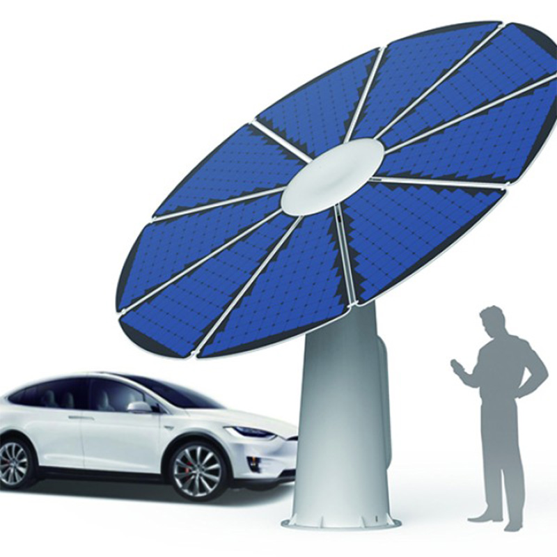 2500W Power Solar Charging Pole With Track System For Vehicle E-Car Charge model: 2FSA010