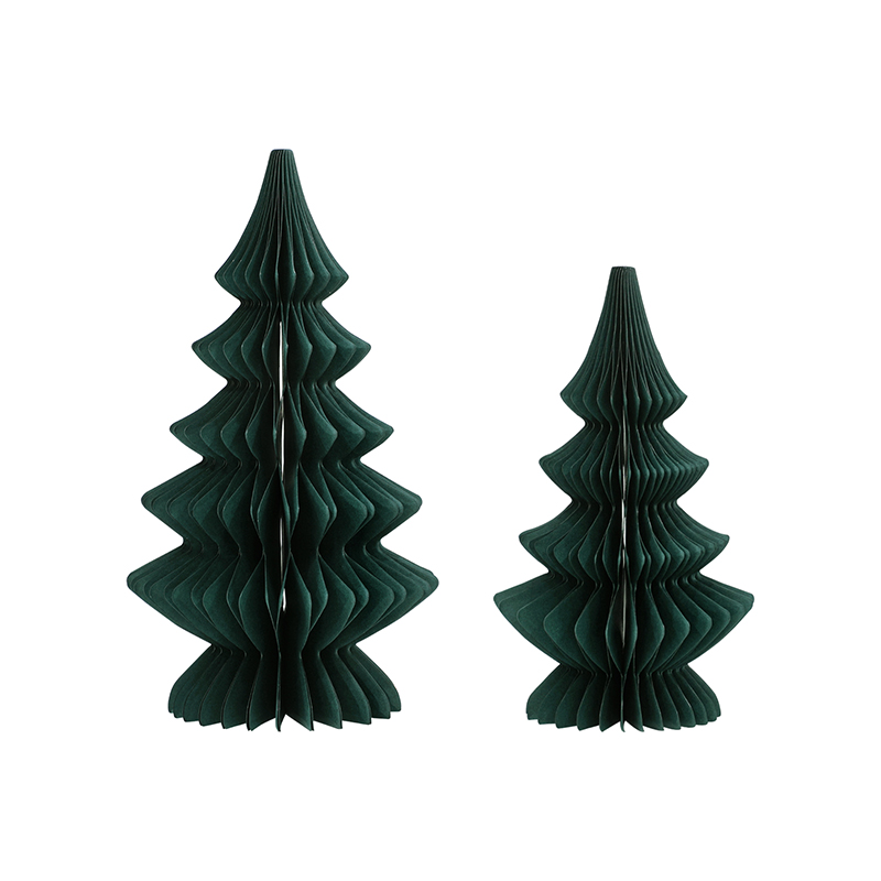 Customized OEM 3D Paper Christmas Tree Set Festive Baubles